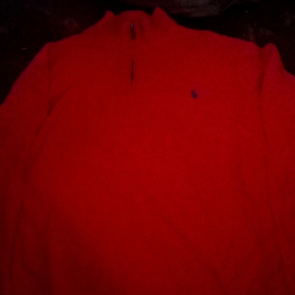 Polo by Ralph Lauren like New peach half zip pullover.Size Med.Retail $70.
